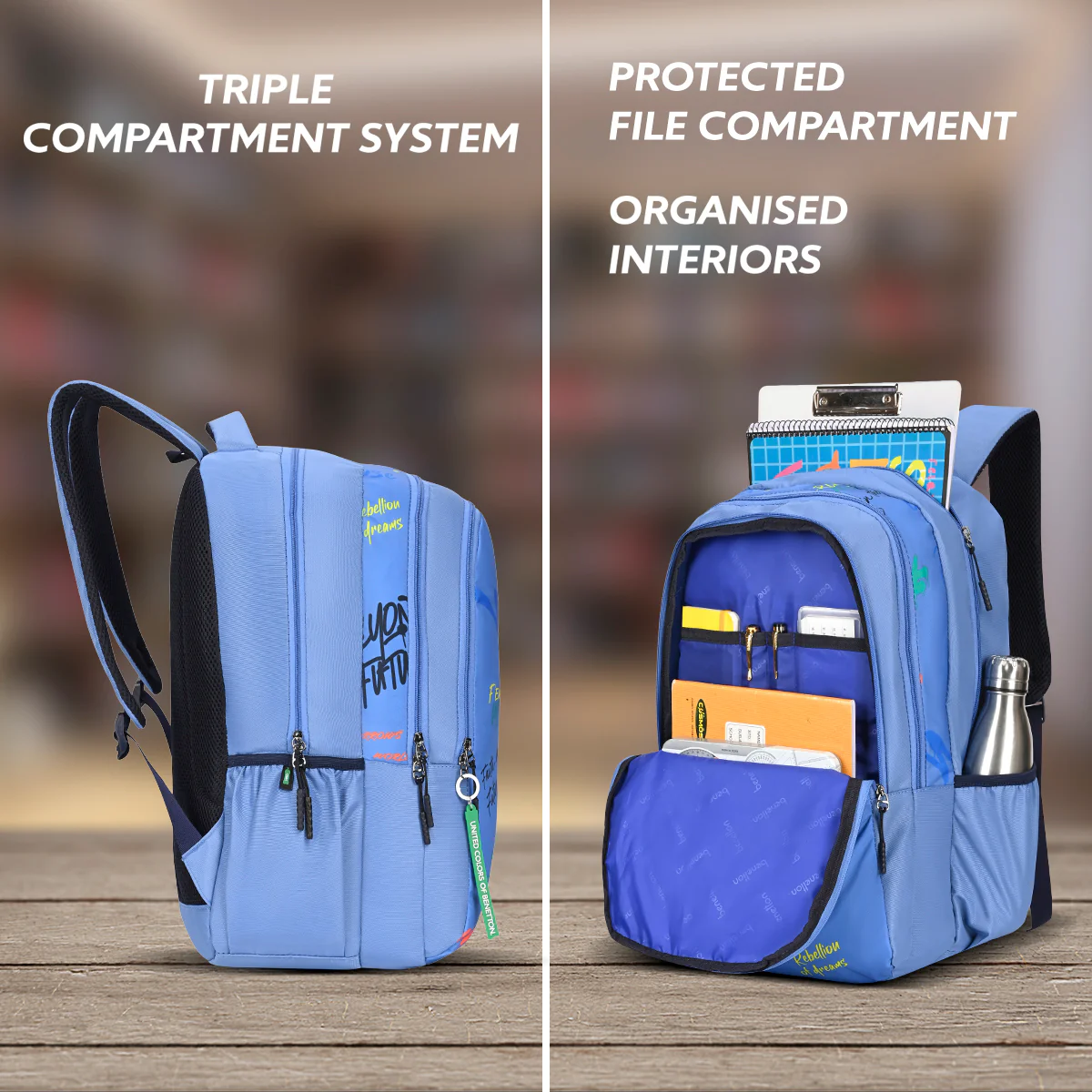 United Colors of Benetton Graffiti Non Laptop Backpack - Image 4