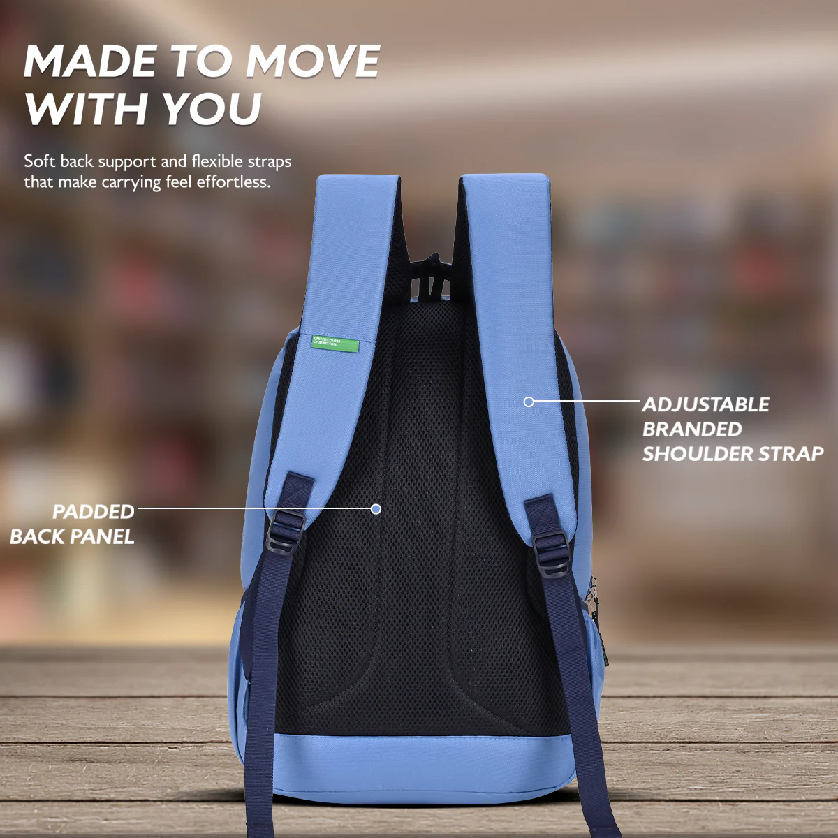 United Colors of Benetton Graffiti Non Laptop Backpack - Image 6