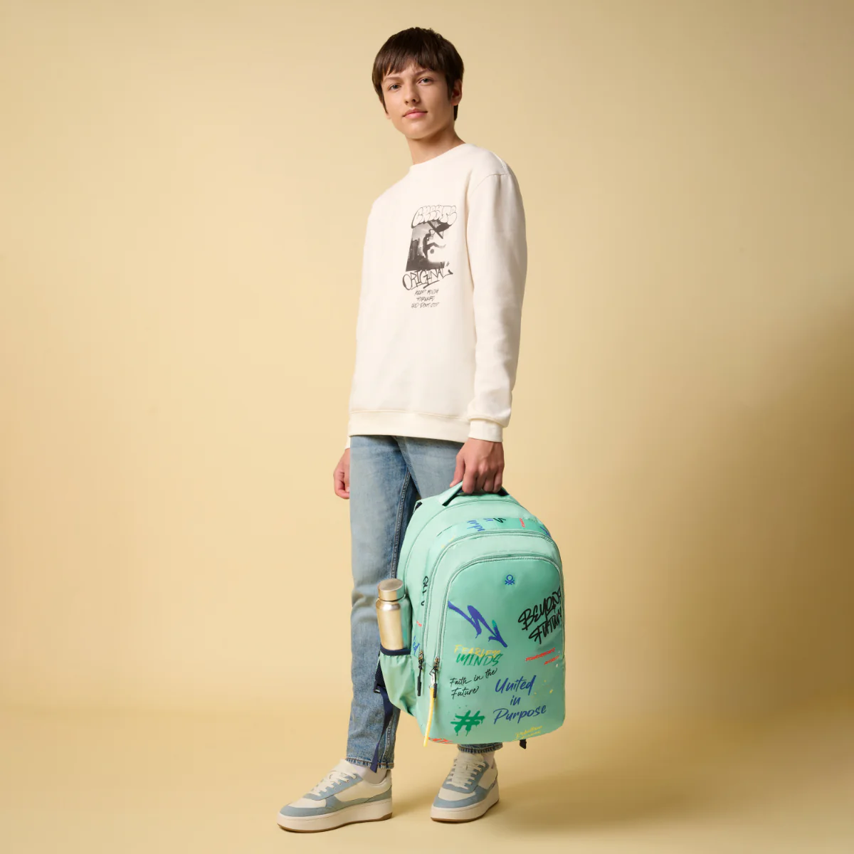 United Colors of Benetton Graffiti Non Laptop Backpack - Image 10