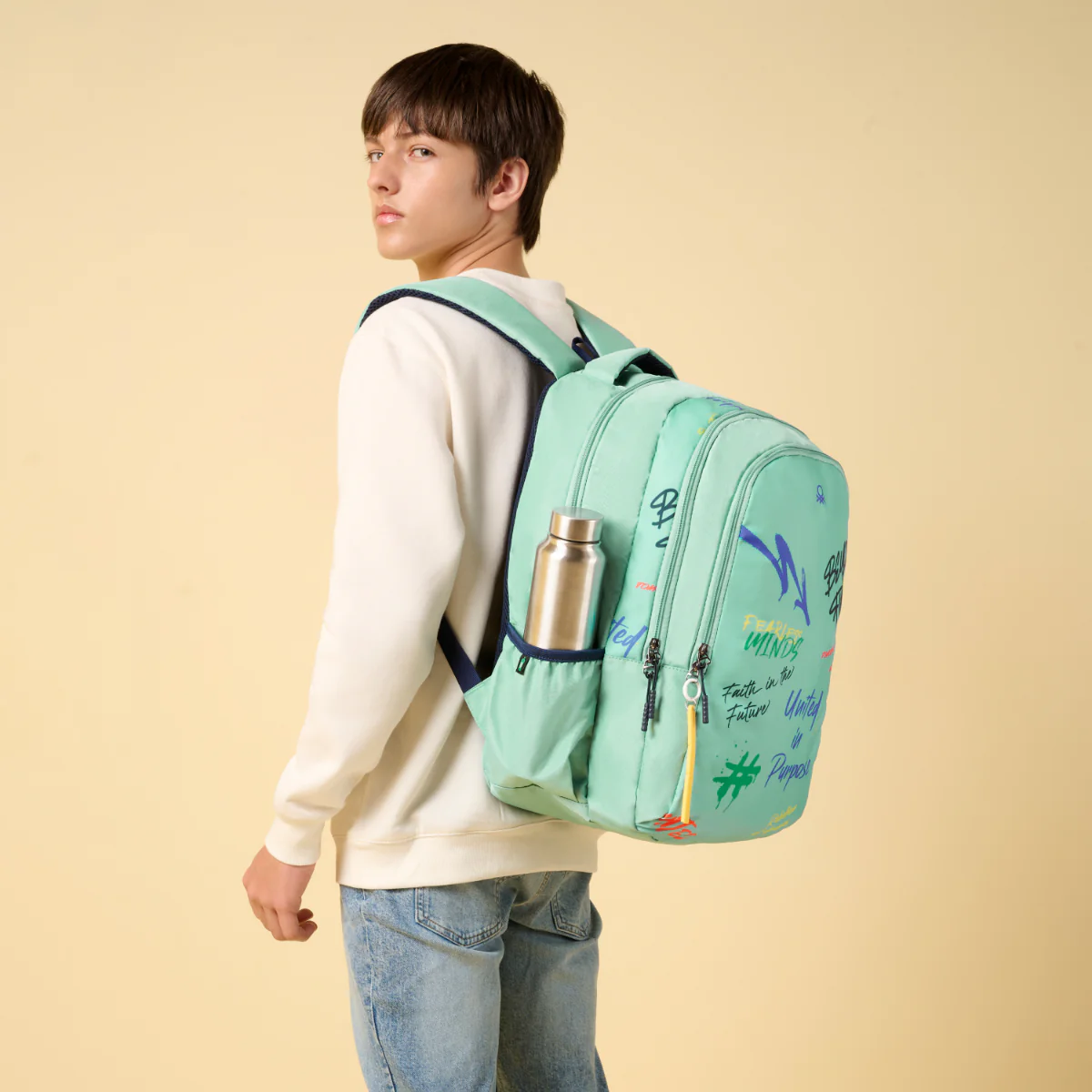 United Colors of Benetton Graffiti Non Laptop Backpack - Image 2