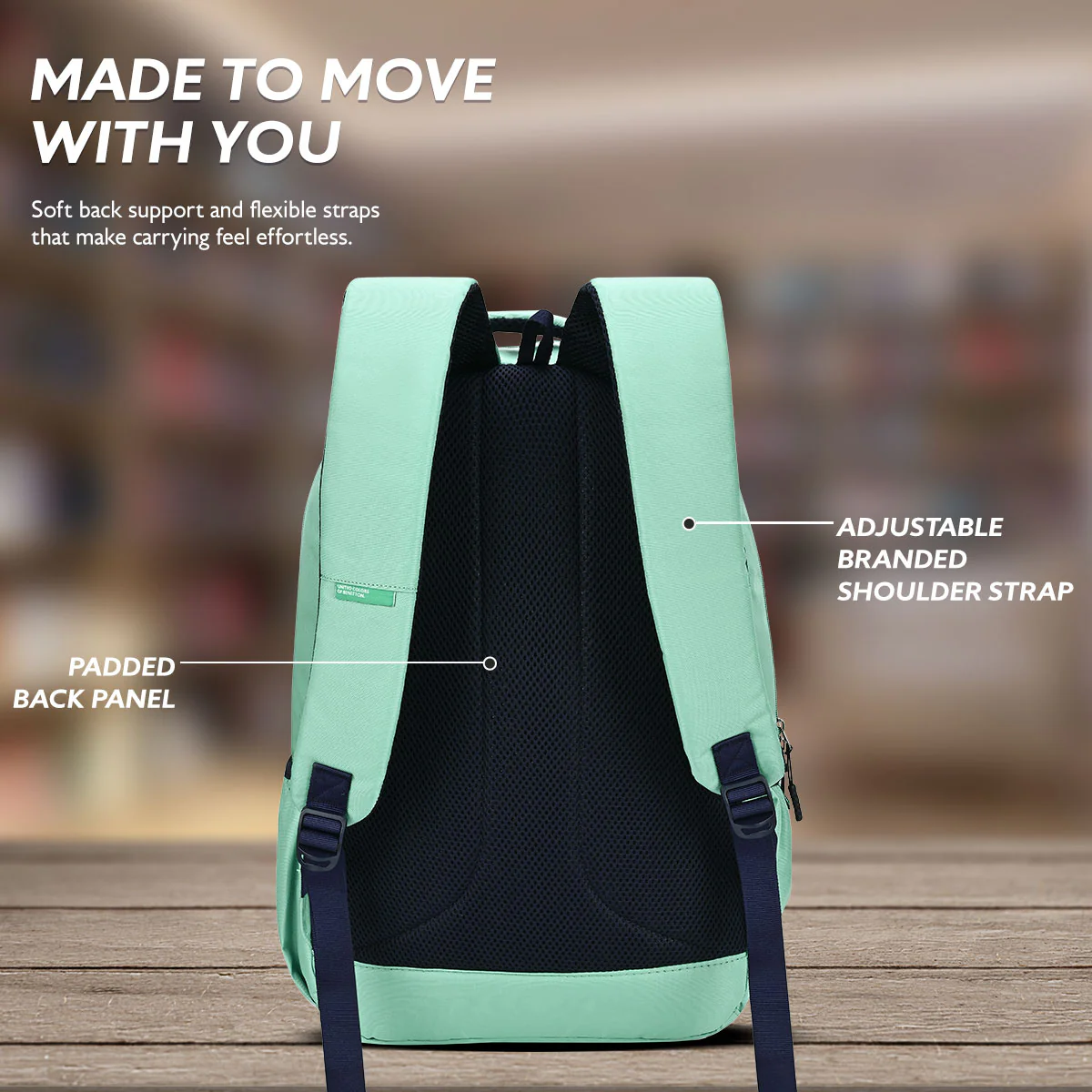 United Colors of Benetton Graffiti Non Laptop Backpack - Image 5