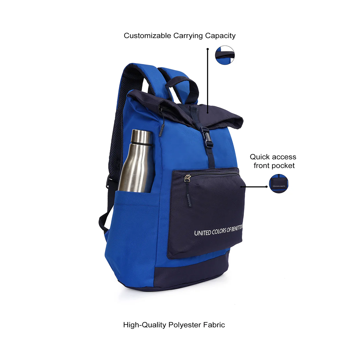 United Colors of Benetton Grand Slam Laptop Backpack - Image 3