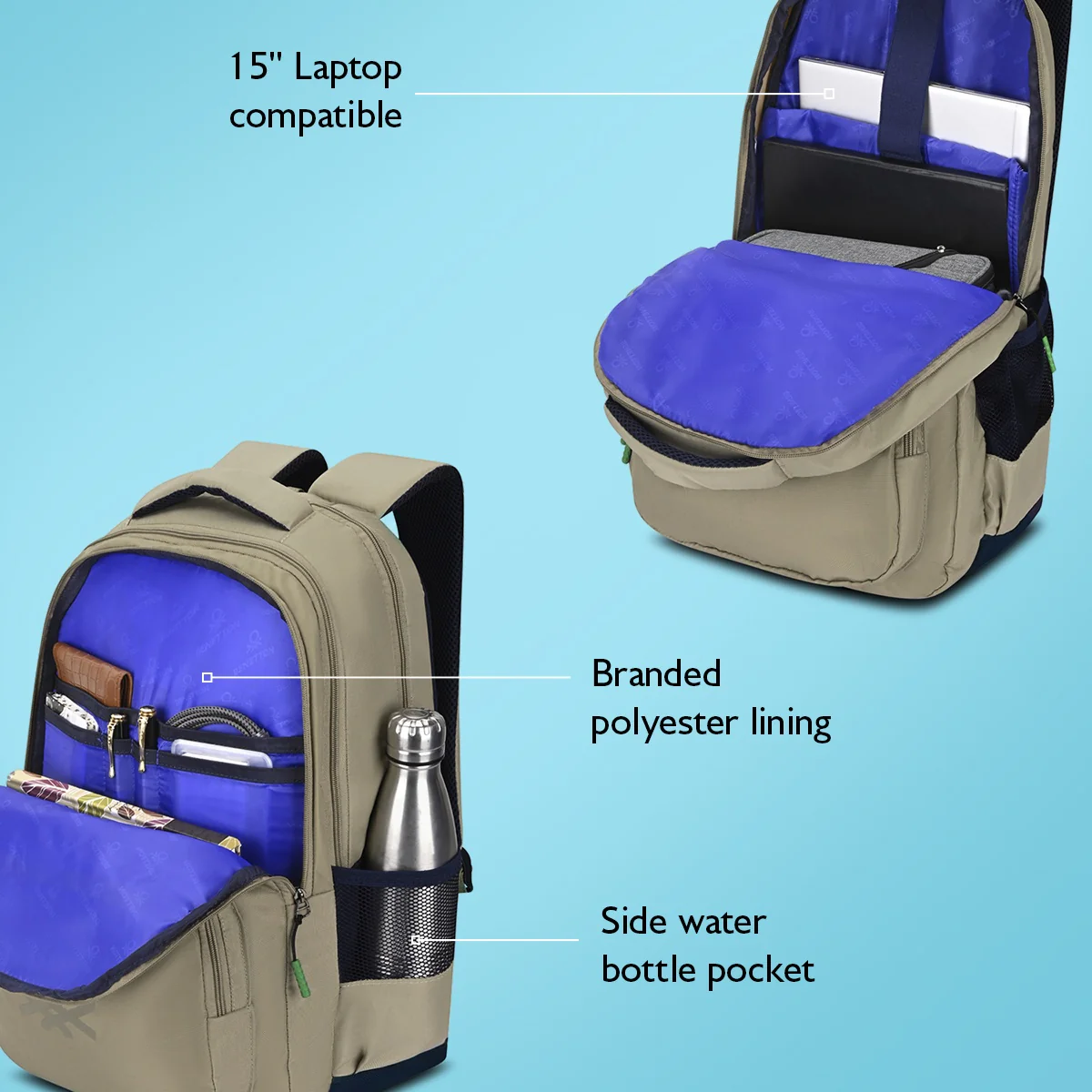 United Colors of Benetton Hype Laptop Backpack - Image 3