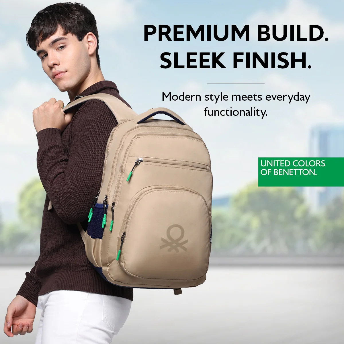 United Colors of Benetton Hype Laptop Backpack - Image 7