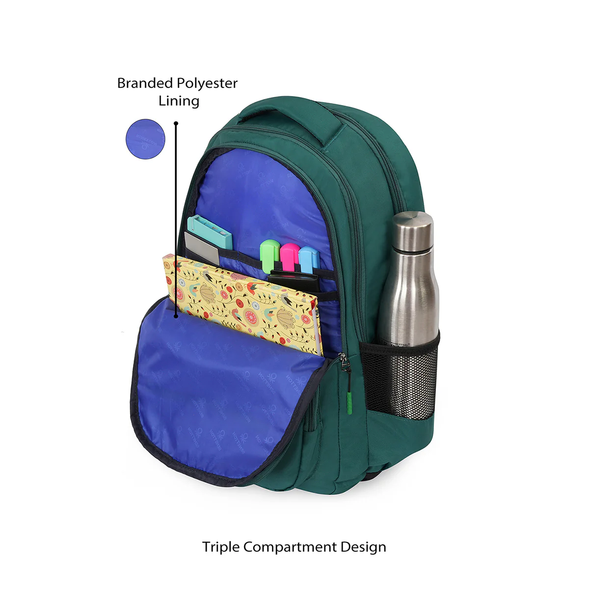 United Colors of Benetton Hype Laptop Backpack - Image 4