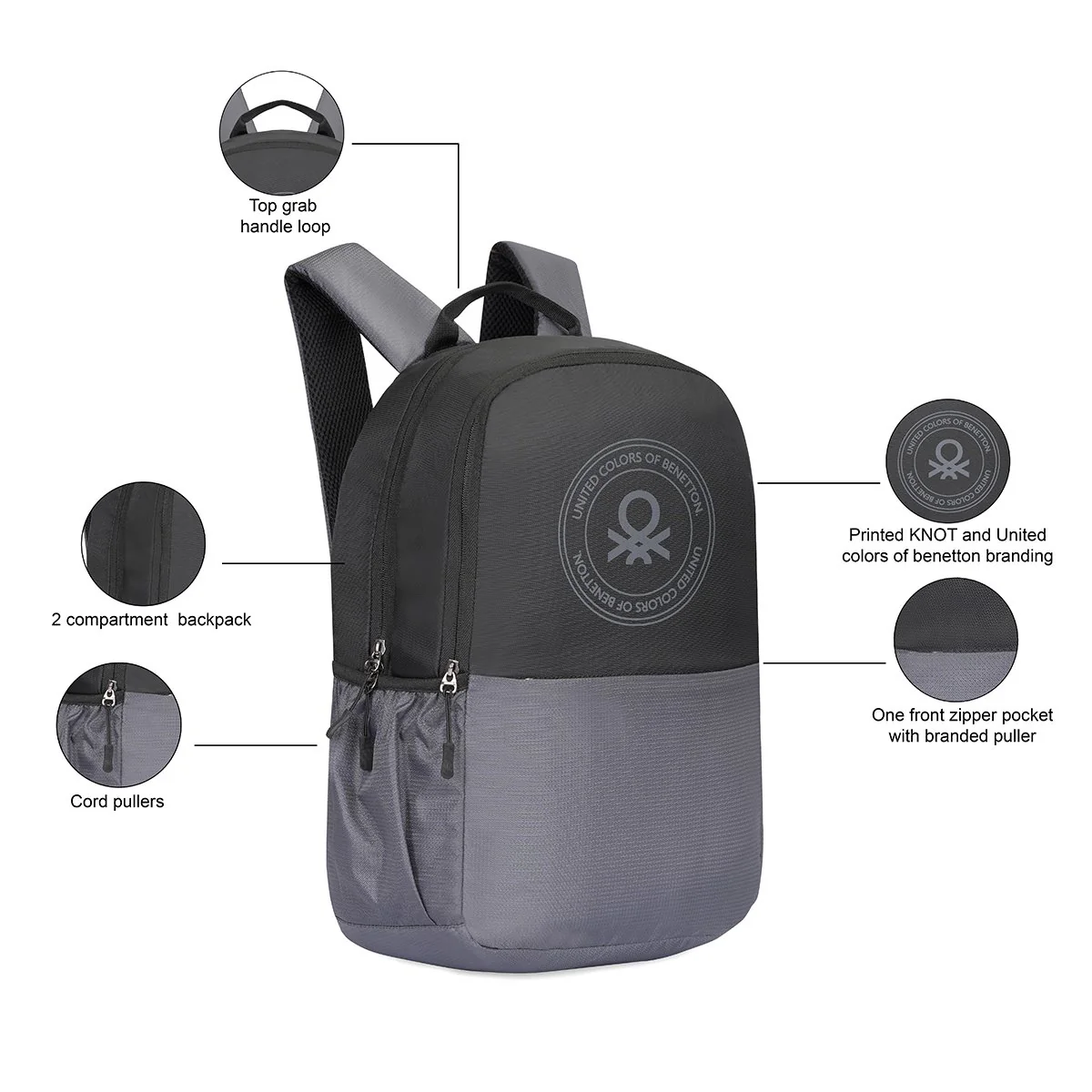 United Colors of Benetton Inferno Laptop Backpack - Image 3