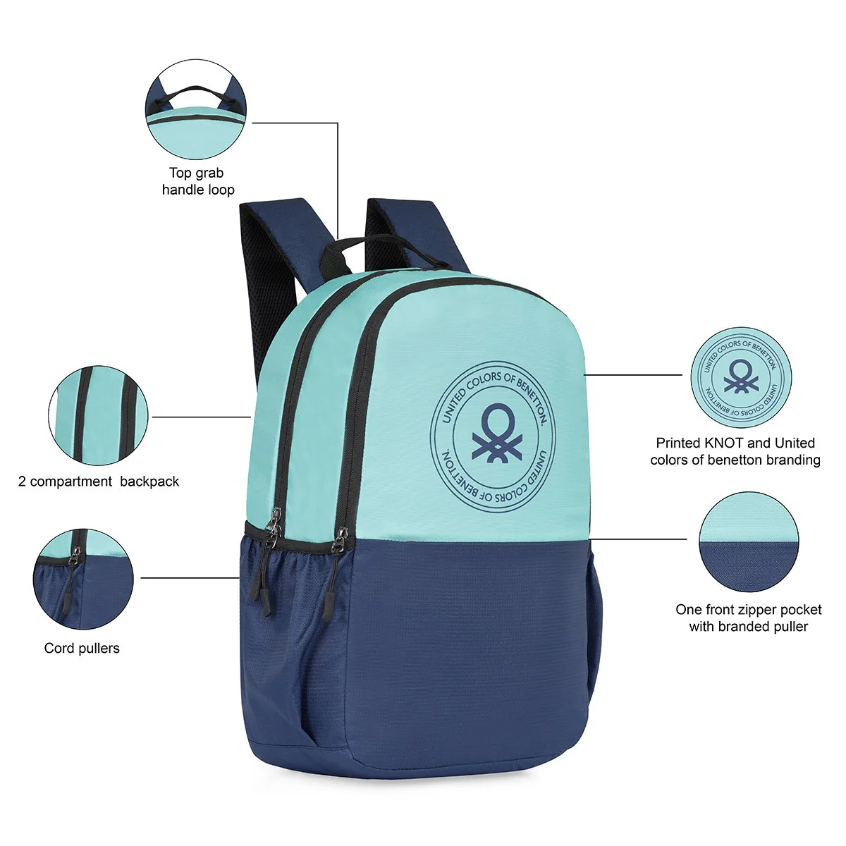 United Colors of Benetton Inferno Laptop Backpack - Image 3