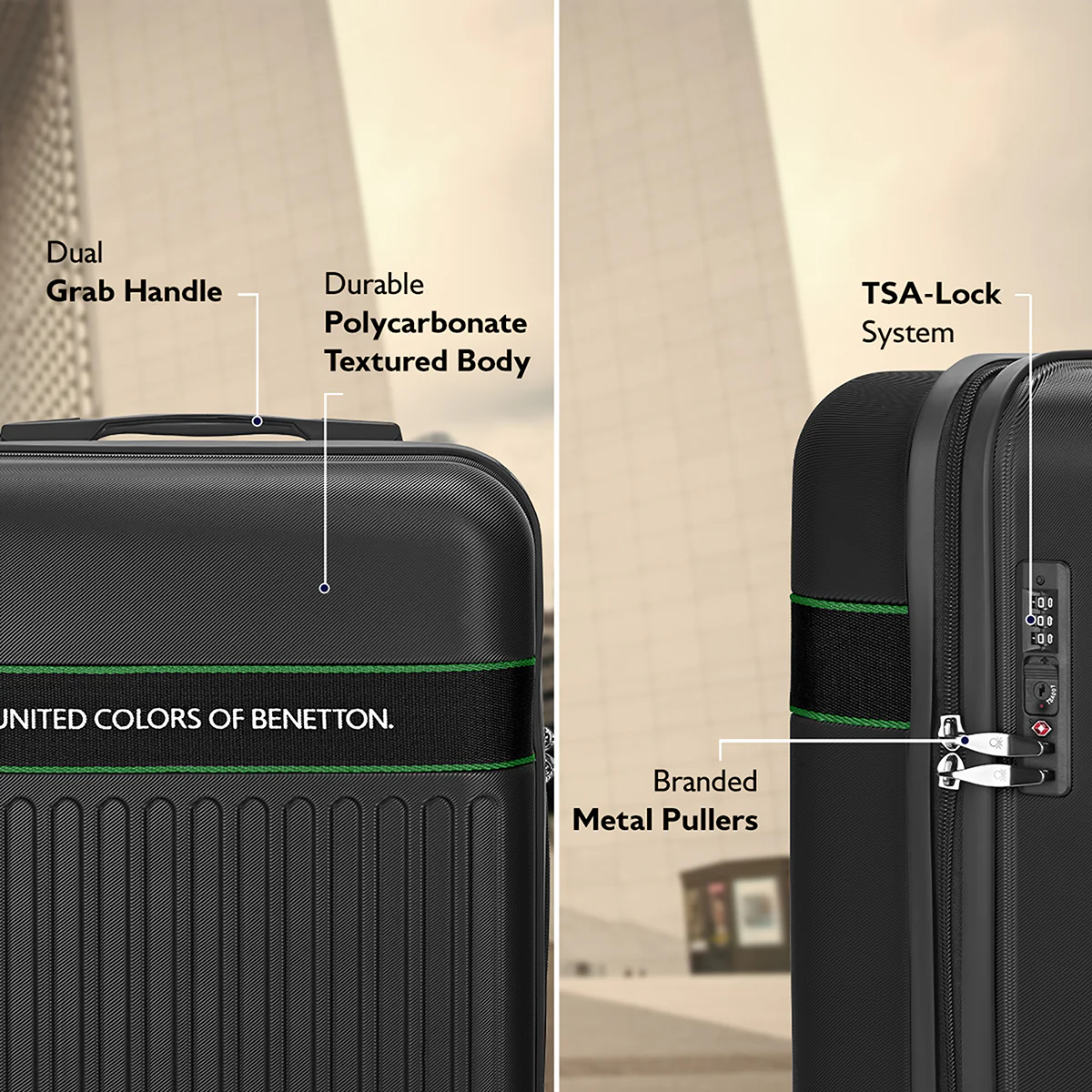 United Colors of Benetton Ionic Hard Luggage - Image 3
