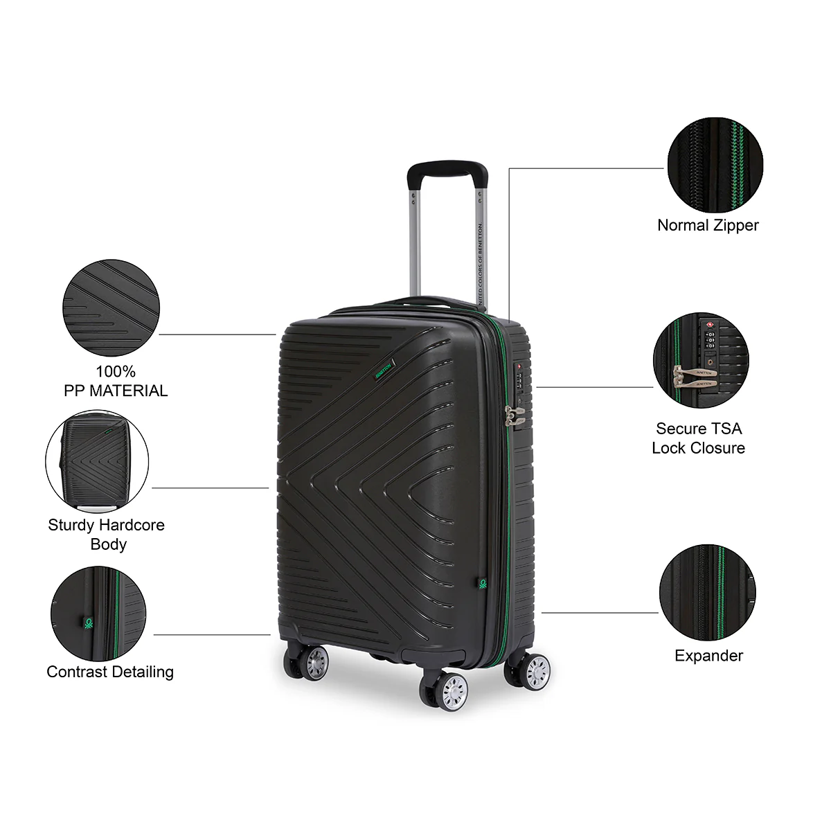 United Colors of Benetton Jasper Hard Luggage - Image 4