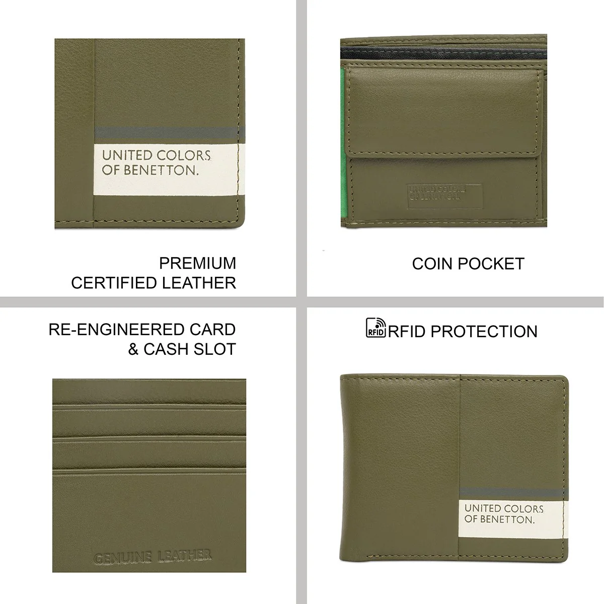 United Colors of Benetton Jecna Men's Global Coin Wallet - Image 8