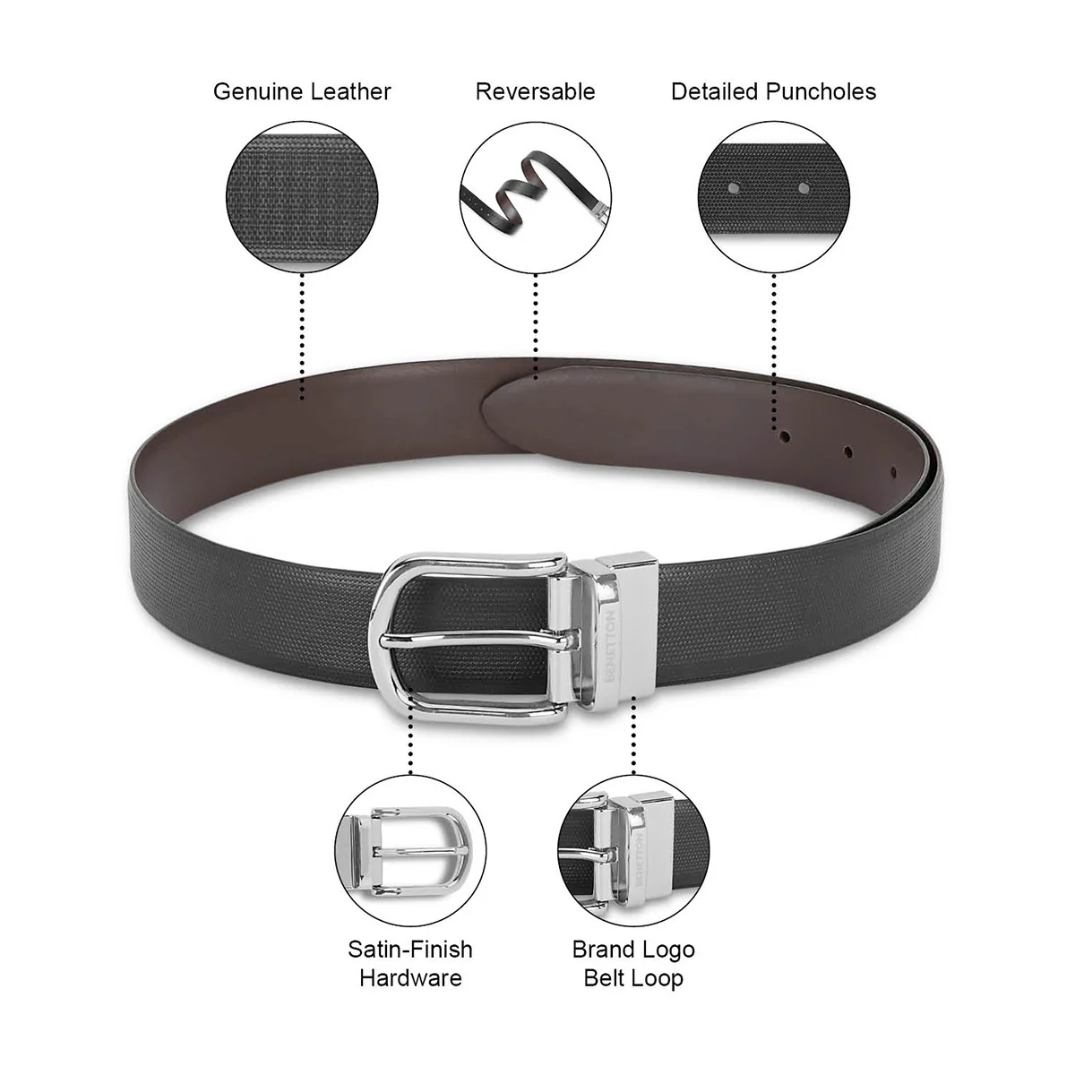 United Colors of Benetton Julius Reversible Belt - Image 9