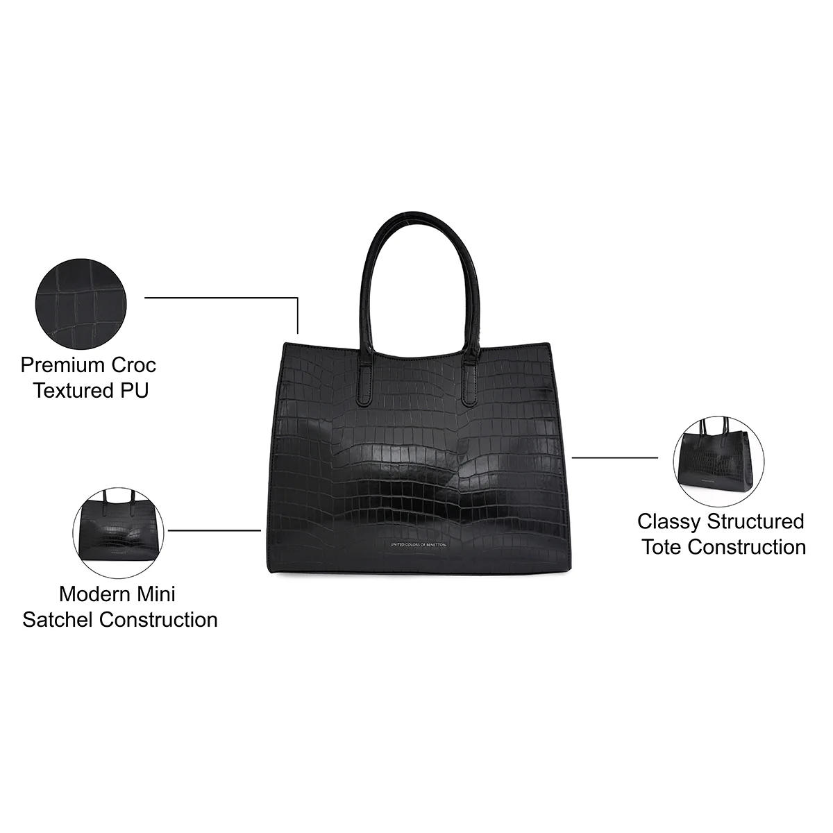 United Colors of Benetton Kamlyn Women's Satchel - Image 4