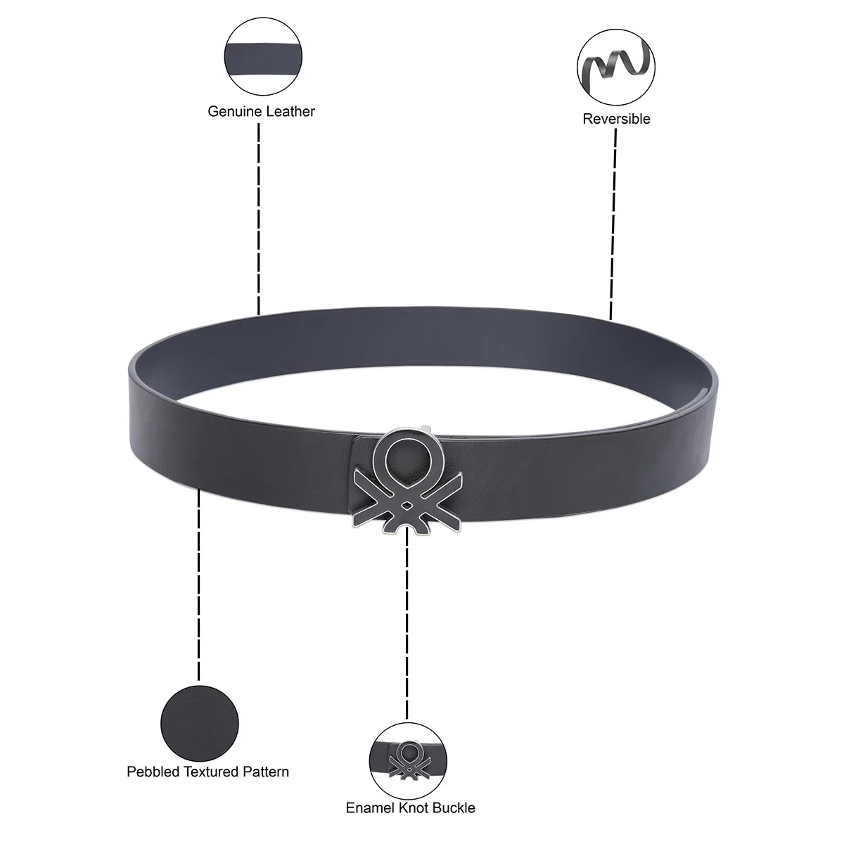 United Colors of Benetton Karel Men's Reversible Belt - Image 4