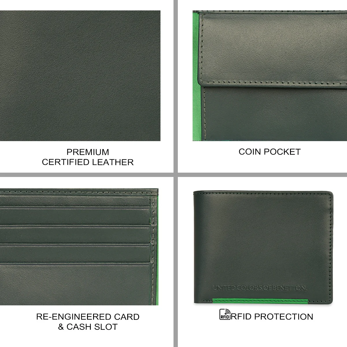 United Colors of Benetton Kloten Men's Global Coin Wallet - Image 7