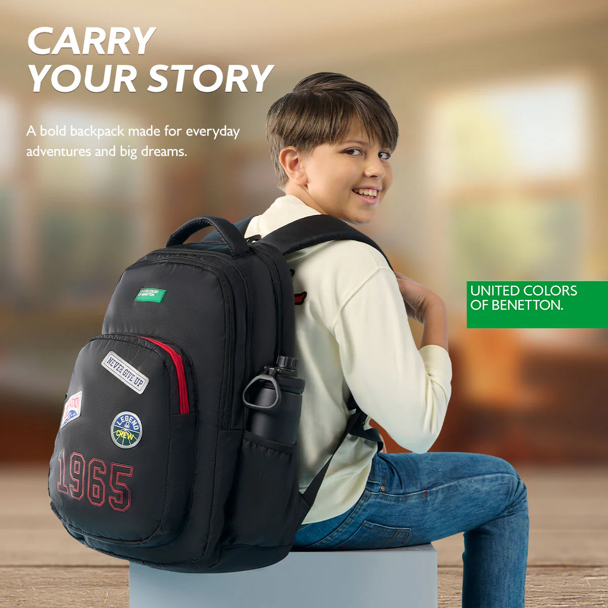 United Colors of Benetton Legend Non Laptop Backpack - Image 6