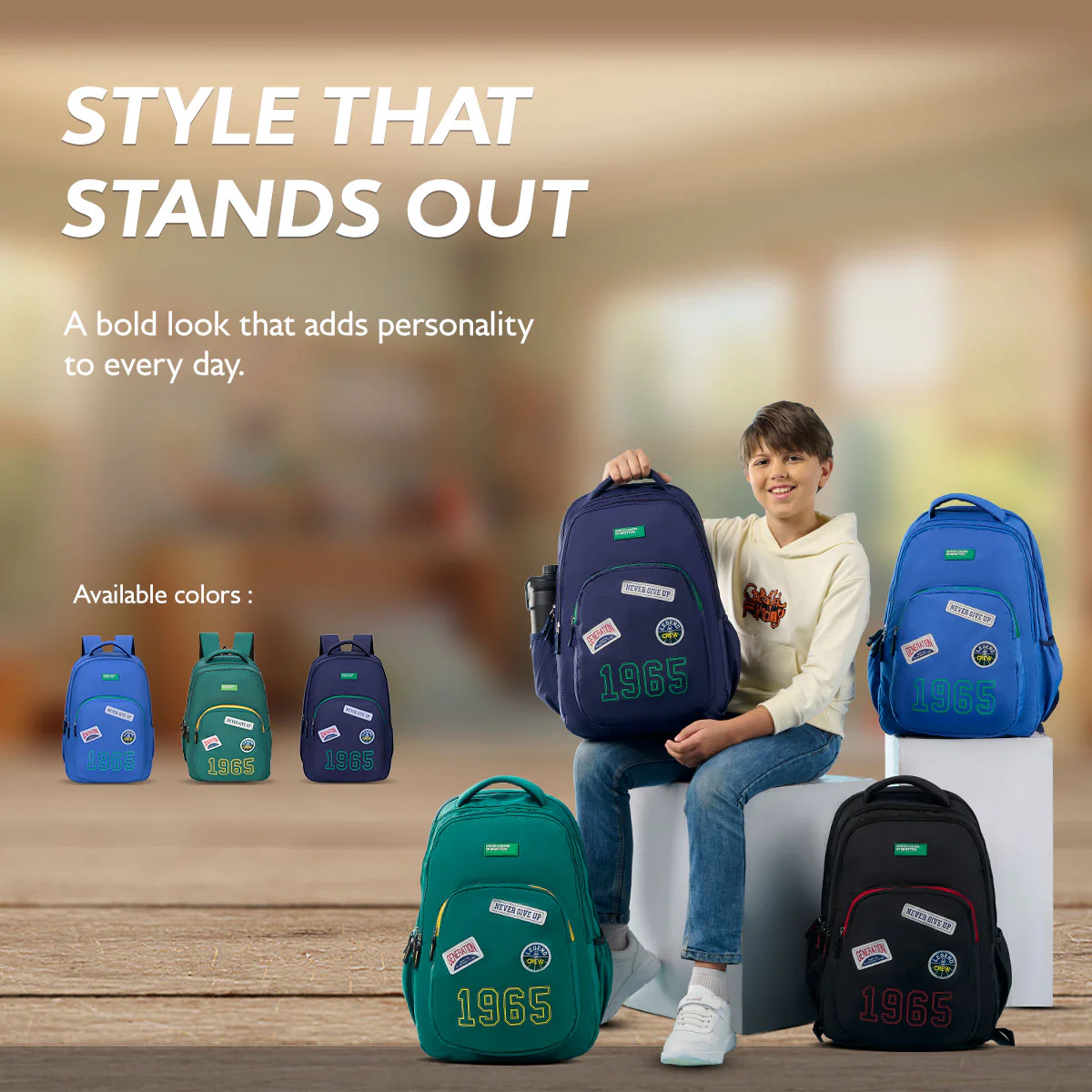 United Colors of Benetton Legend Non Laptop Backpack - Image 7