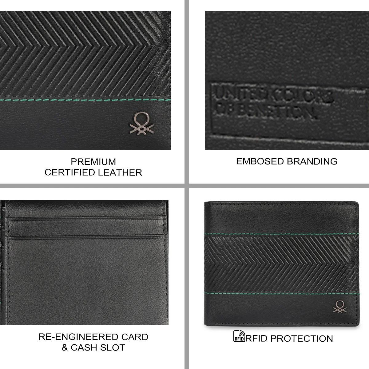 United Colors of Benetton Locarno Men's Passcase Wallet - Image 7