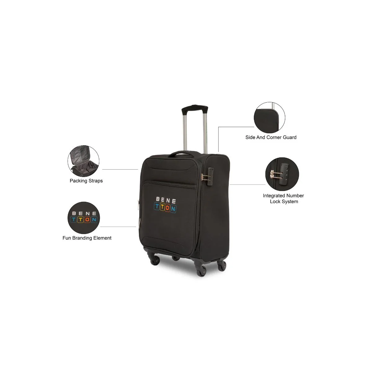 United Colors of Benetton Macau Soft Luggage - Image 4