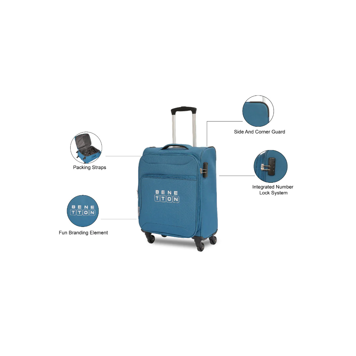 United Colors of Benetton Macau Soft Luggage - Image 4
