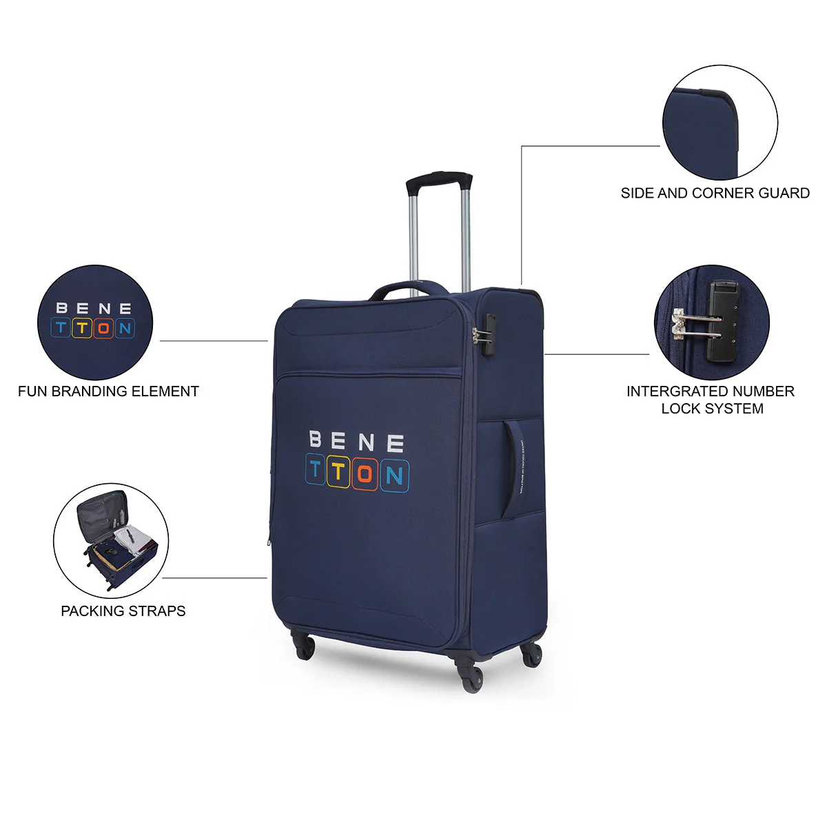 United Colors of Benetton Macau Soft Luggage - Image 20
