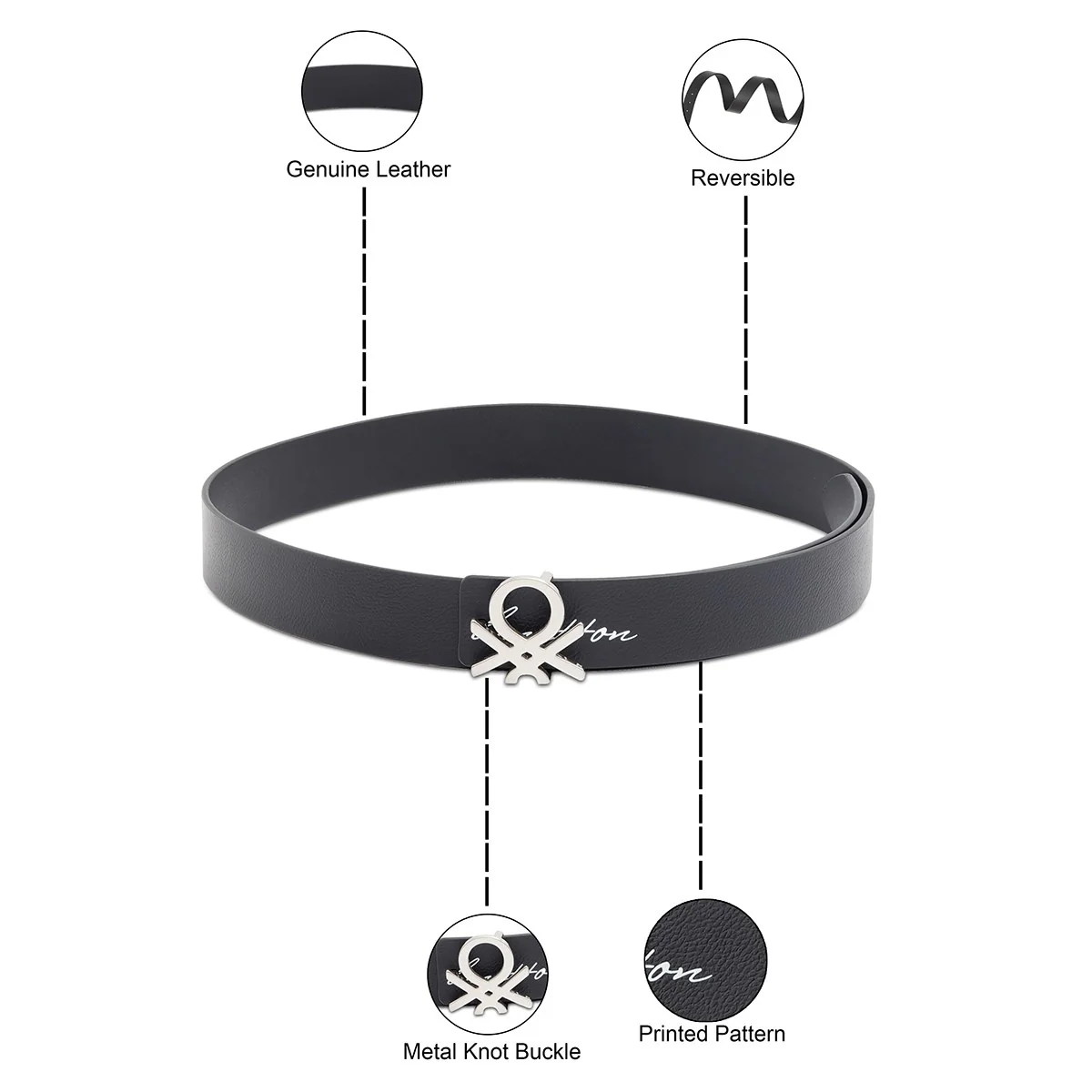 United Colors of Benetton Malaga Men's Reversible Belt - Image 4