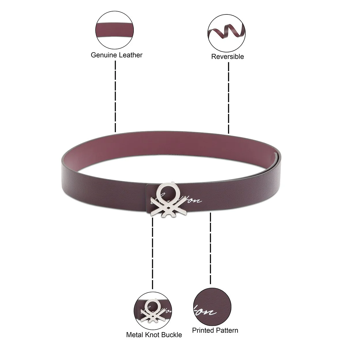 United Colors of Benetton Malaga Men's Reversible Belt - Image 4