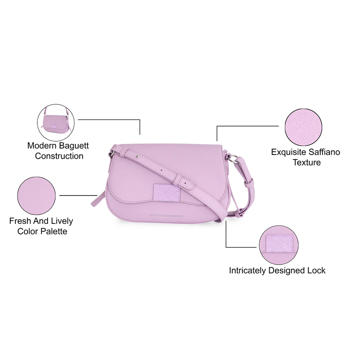 United Colors of Benetton Marden Women's Baguette - Image 4