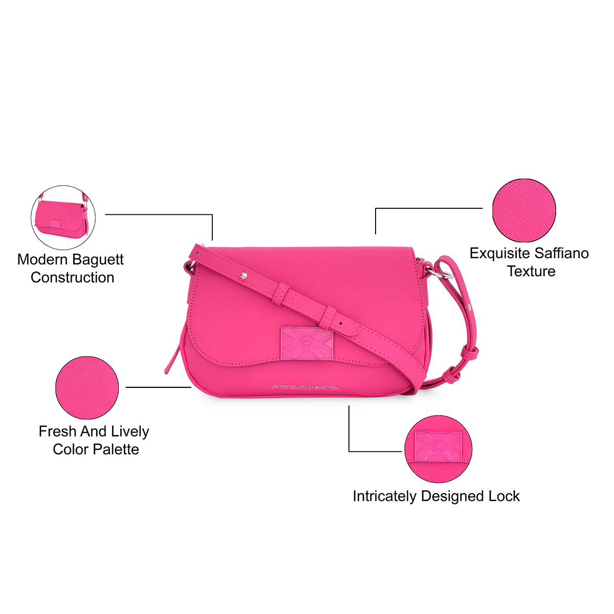United Colors of Benetton Marden Women's Baguette - Image 4
