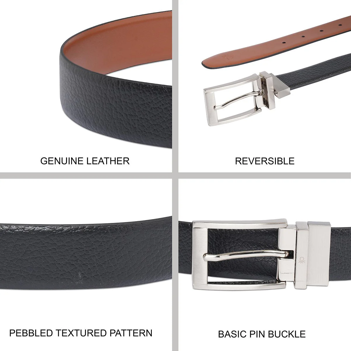 United Colors of Benetton Marek Men's Reversible Belt - Image 4