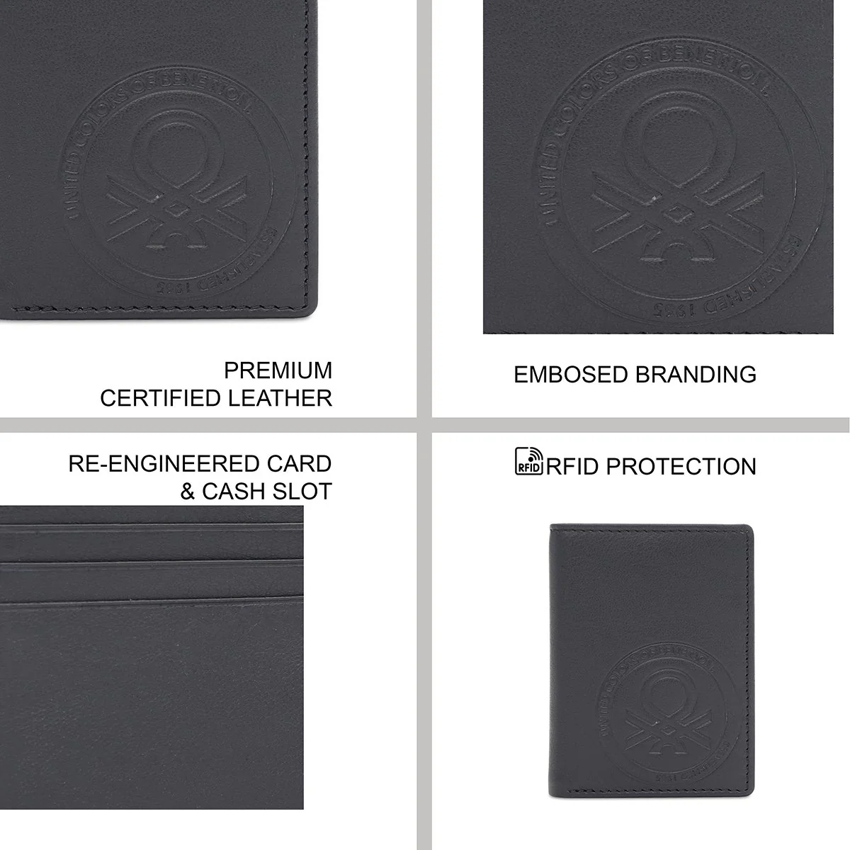 United Colors of Benetton Mesto Men's Trifold - Image 7