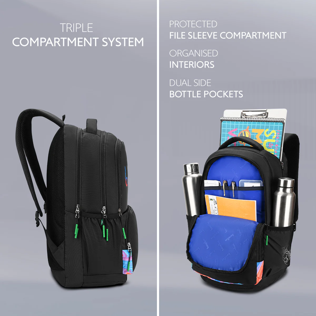 United Colors of Benetton Meteorite Non Laptop Backpack - Image 3