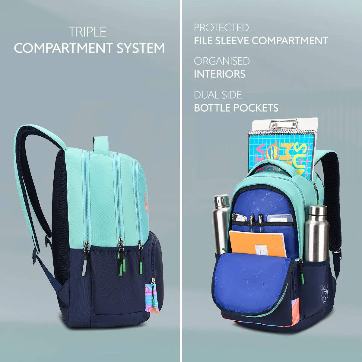 United Colors of Benetton Meteorite Non Laptop Backpack - Image 3