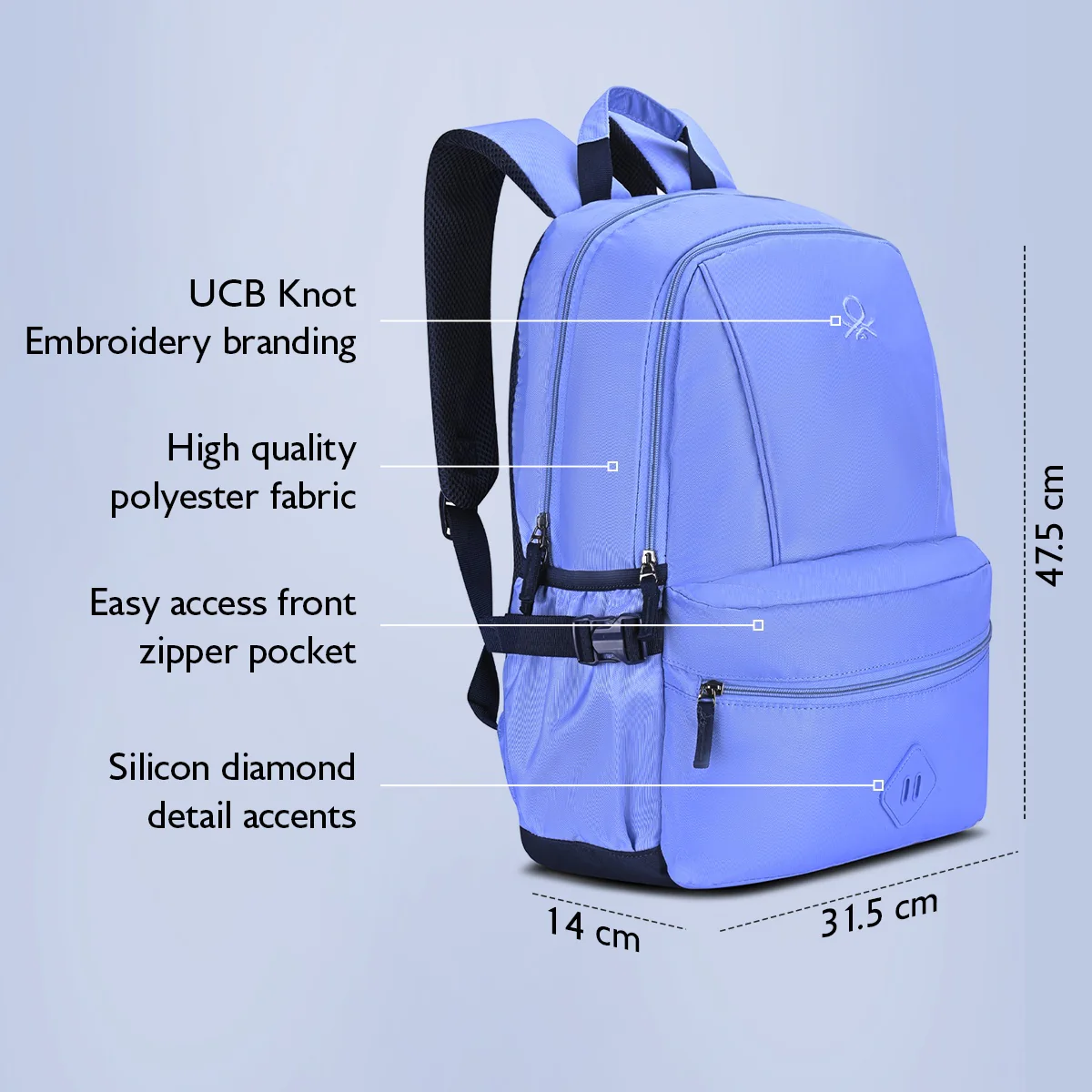 United Colors of Benetton Mono Laptop Backpack - Image 4