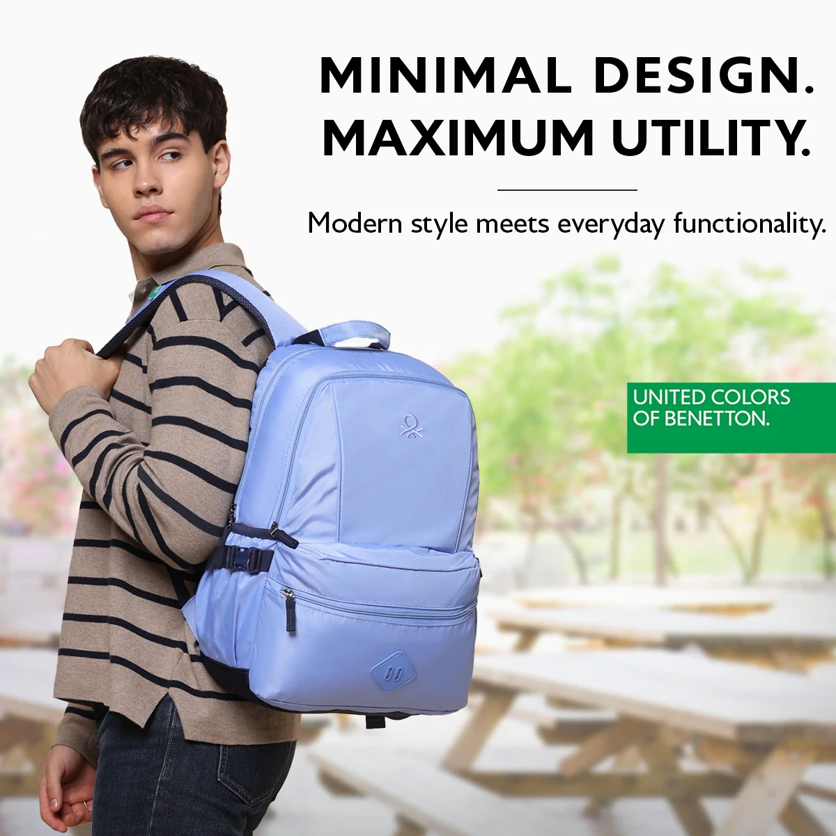 United Colors of Benetton Mono Laptop Backpack - Image 7
