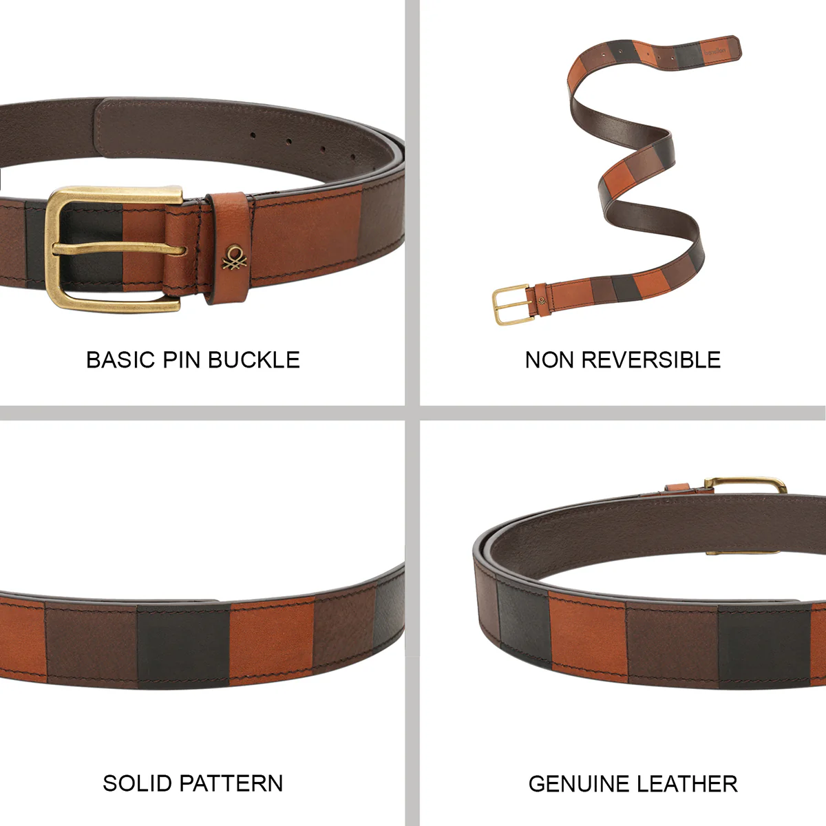 United Colors of Benetton Mystral Men's Non Reversible Belt - Image 8