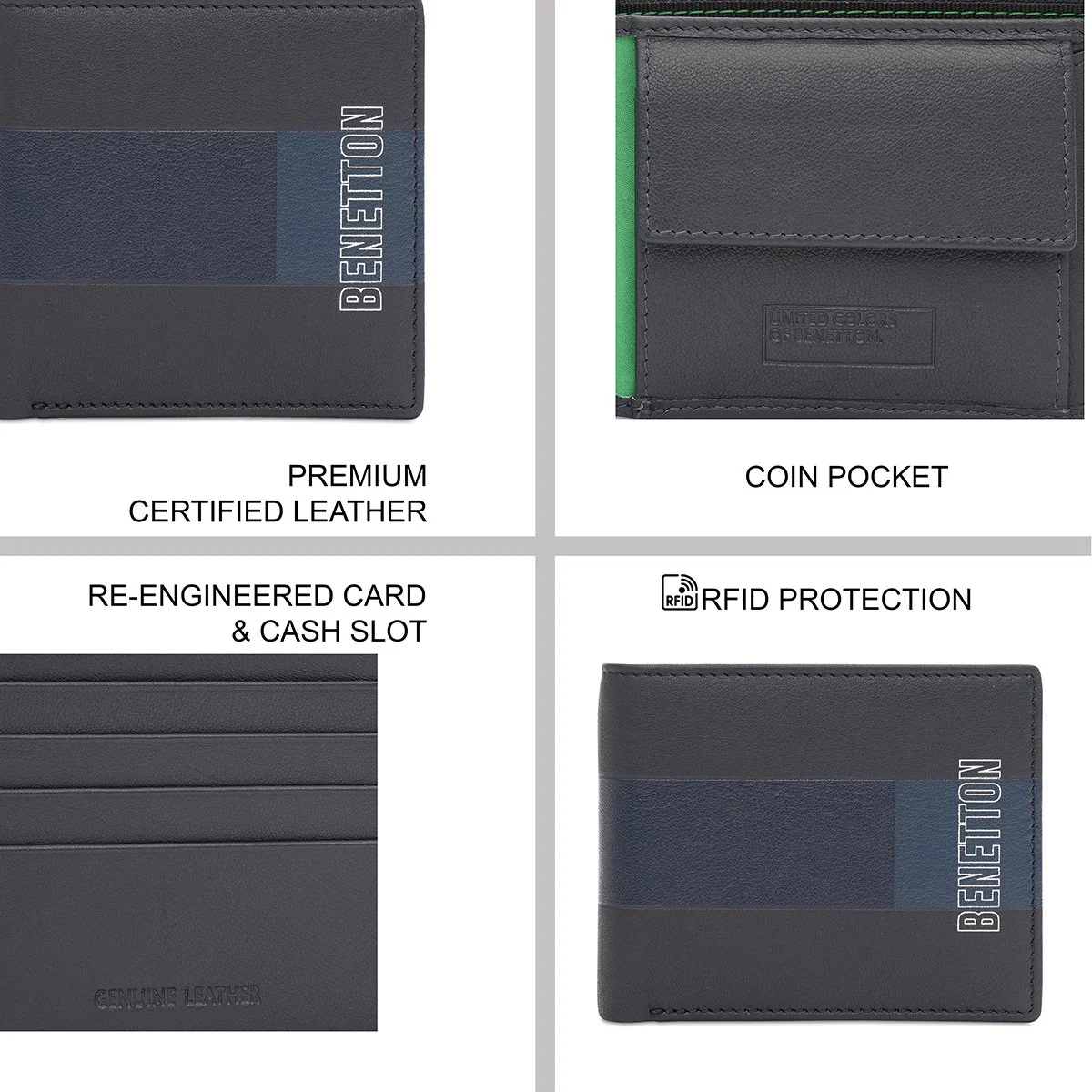 United Colors of Benetton Neruda Men's Global Coin Wallet - Image 8