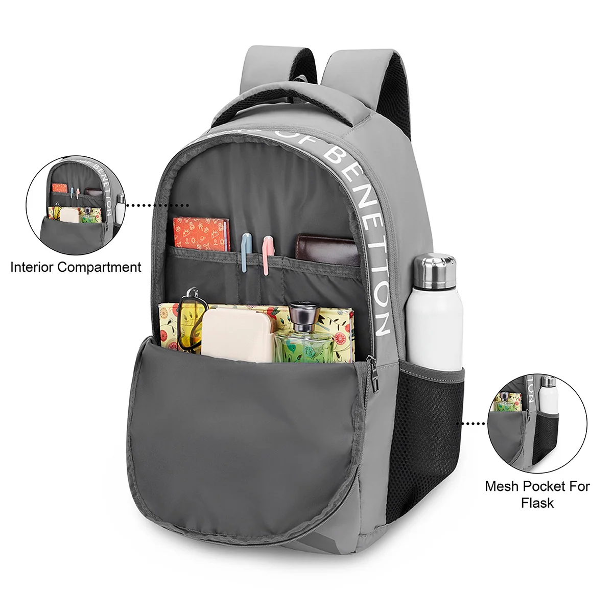 United Colors of Benetton Noble Laptop Backpack - Image 8