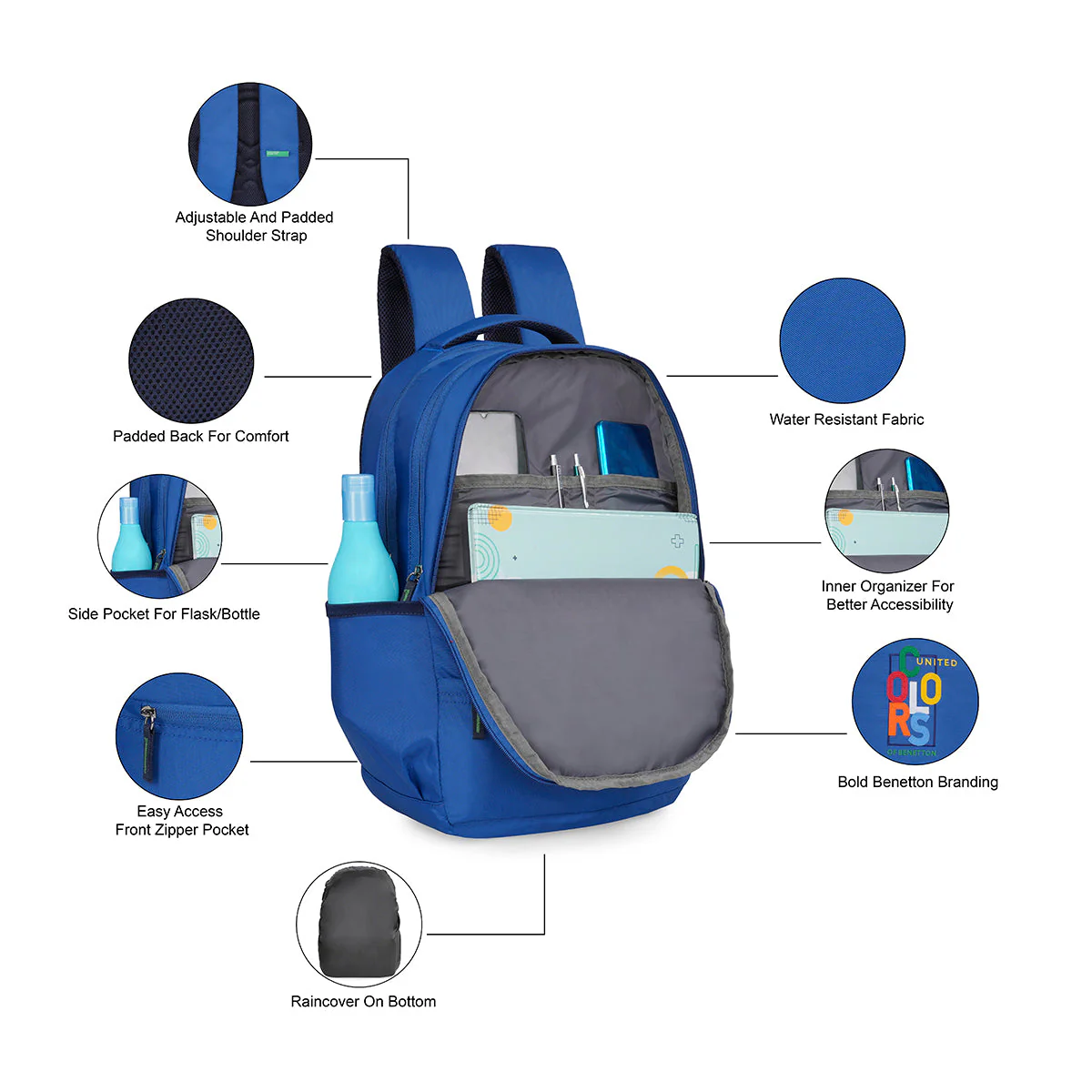 United Colors of Benetton Nyx Back to School Backpack - Image 4