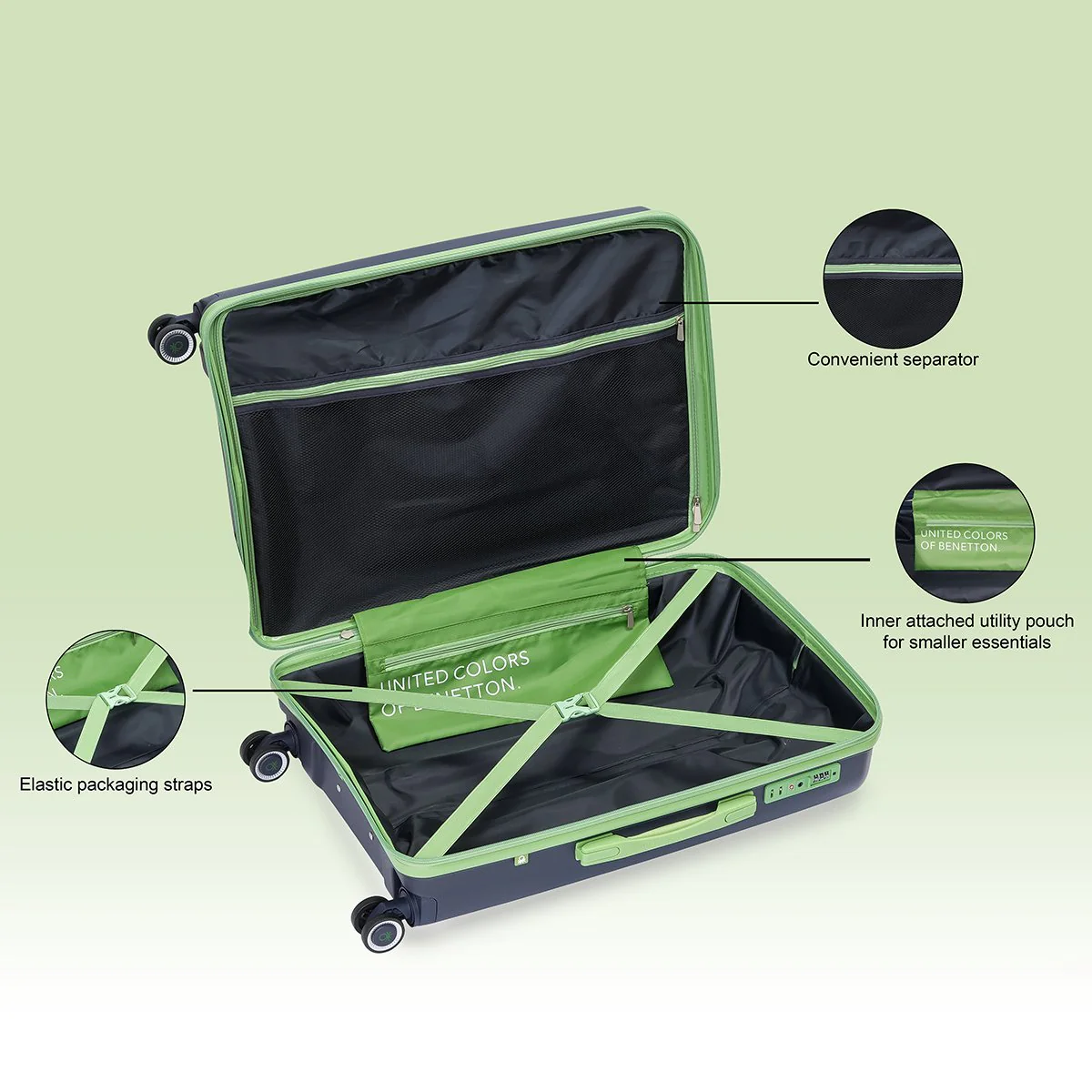 United Colors of Benetton Opal Hard Luggage - Image 20