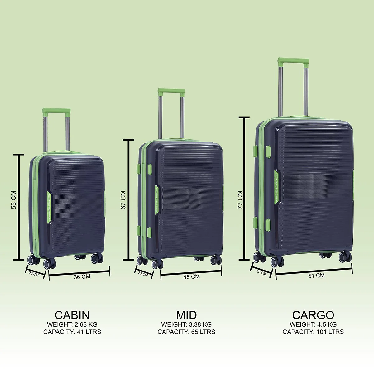 United Colors of Benetton Opal Hard Luggage - Image 22
