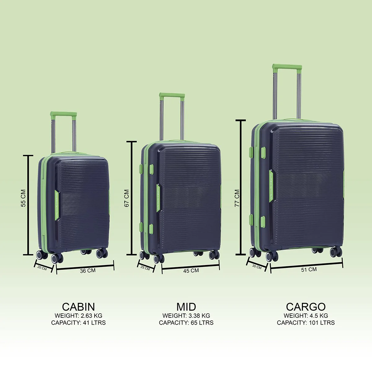 United Colors of Benetton Opal Hard Luggage - Image 34