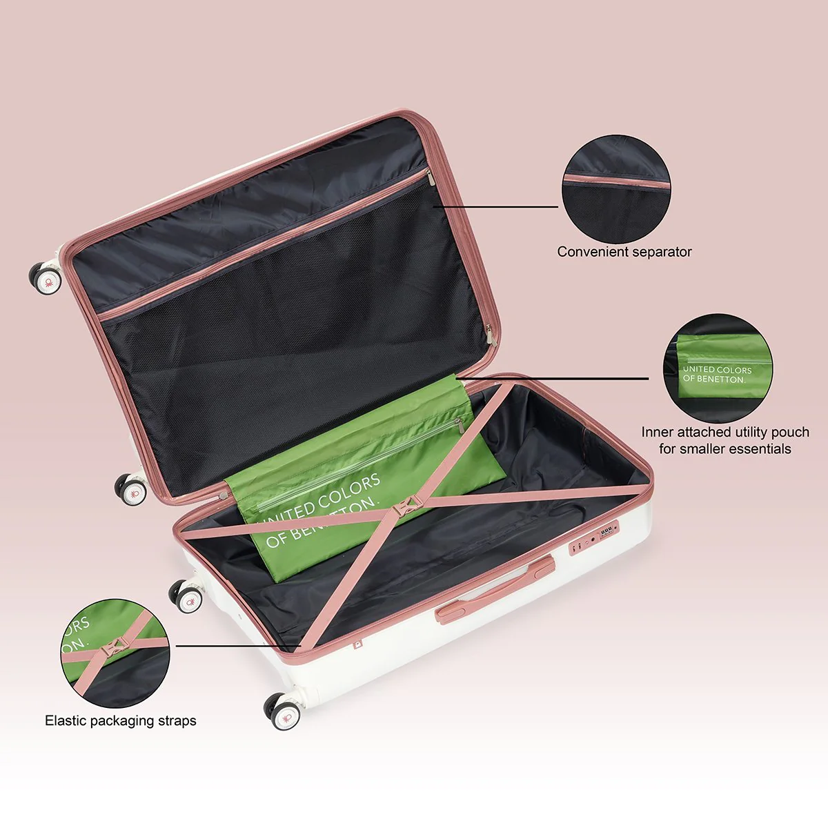 United Colors of Benetton Opal Hard Luggage - Image 33