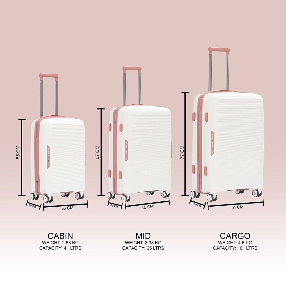 United Colors of Benetton Opal Hard Luggage - Image 35