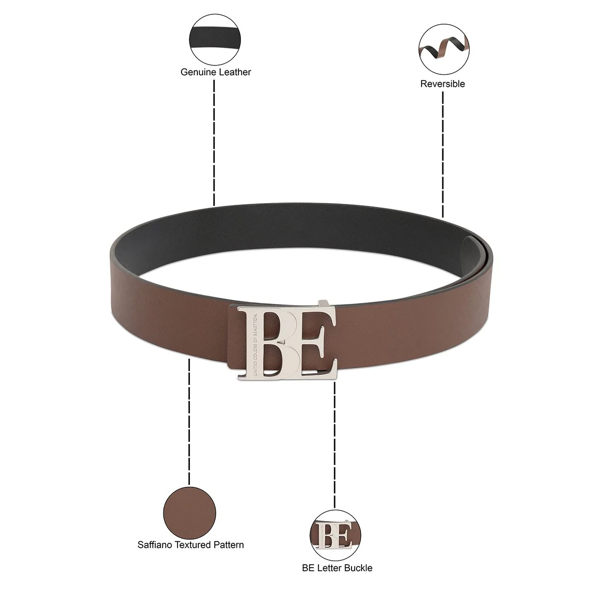 United Colors of Benetton Pavel Men's Reversible Belt - Image 4
