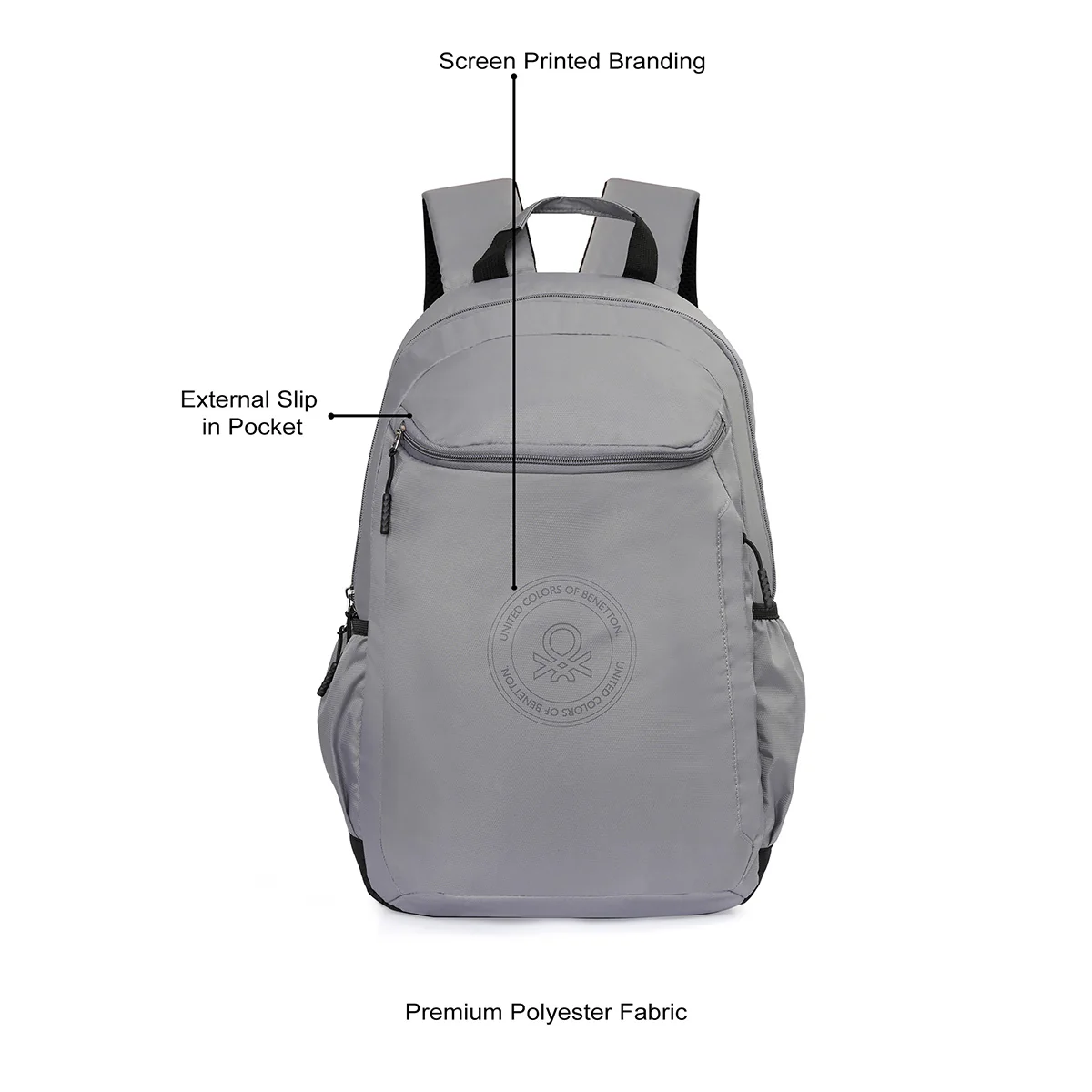 United Colors of Benetton Quirky Laptop Backpack - Image 3
