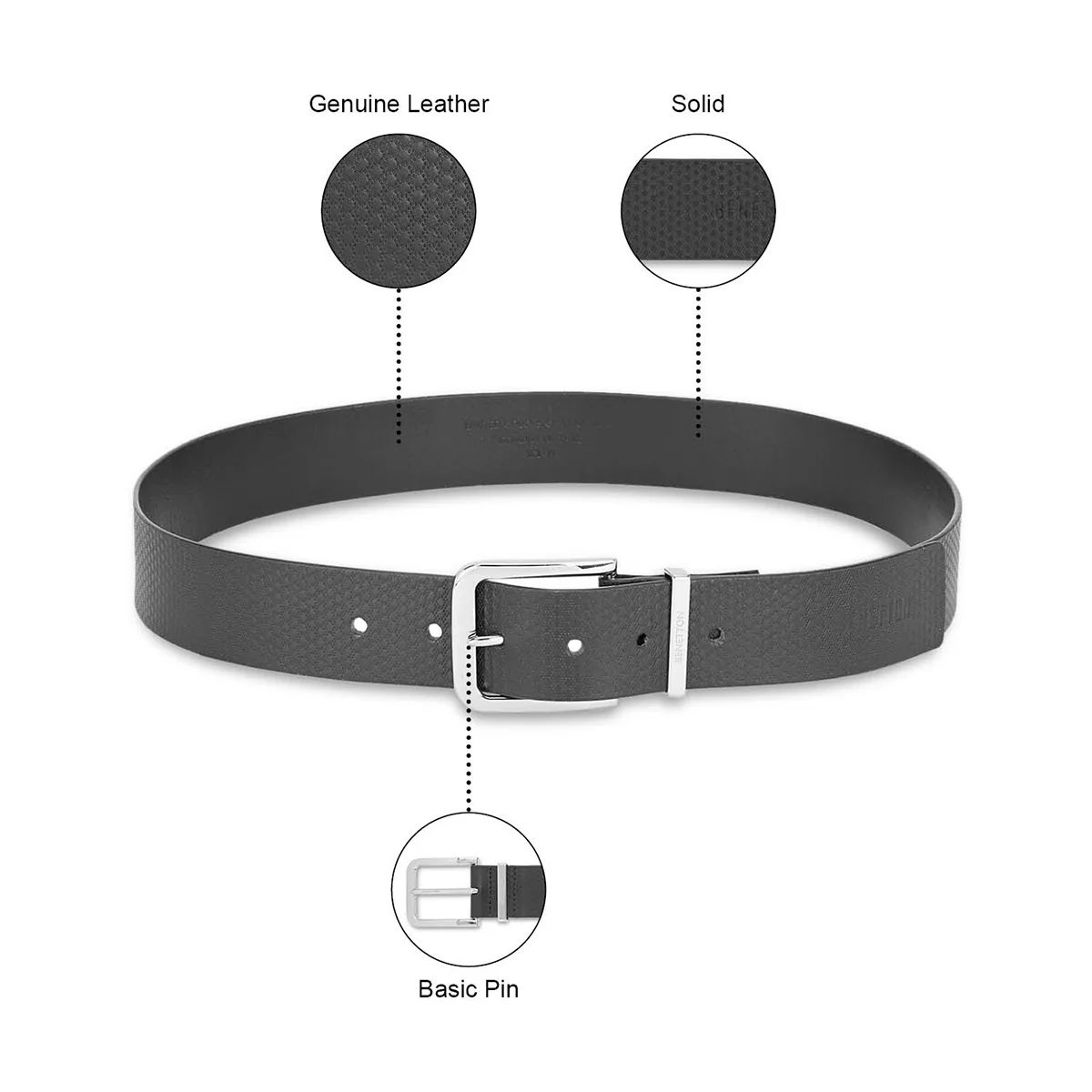 United Colors of Benetton Reloy Non Reversible Belt - Image 8