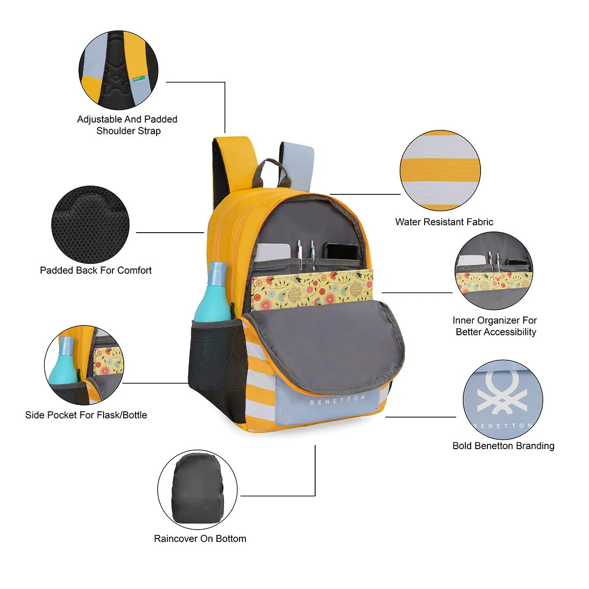 United Colors of Benetton Rey Non Laptop Backpack - Image 9