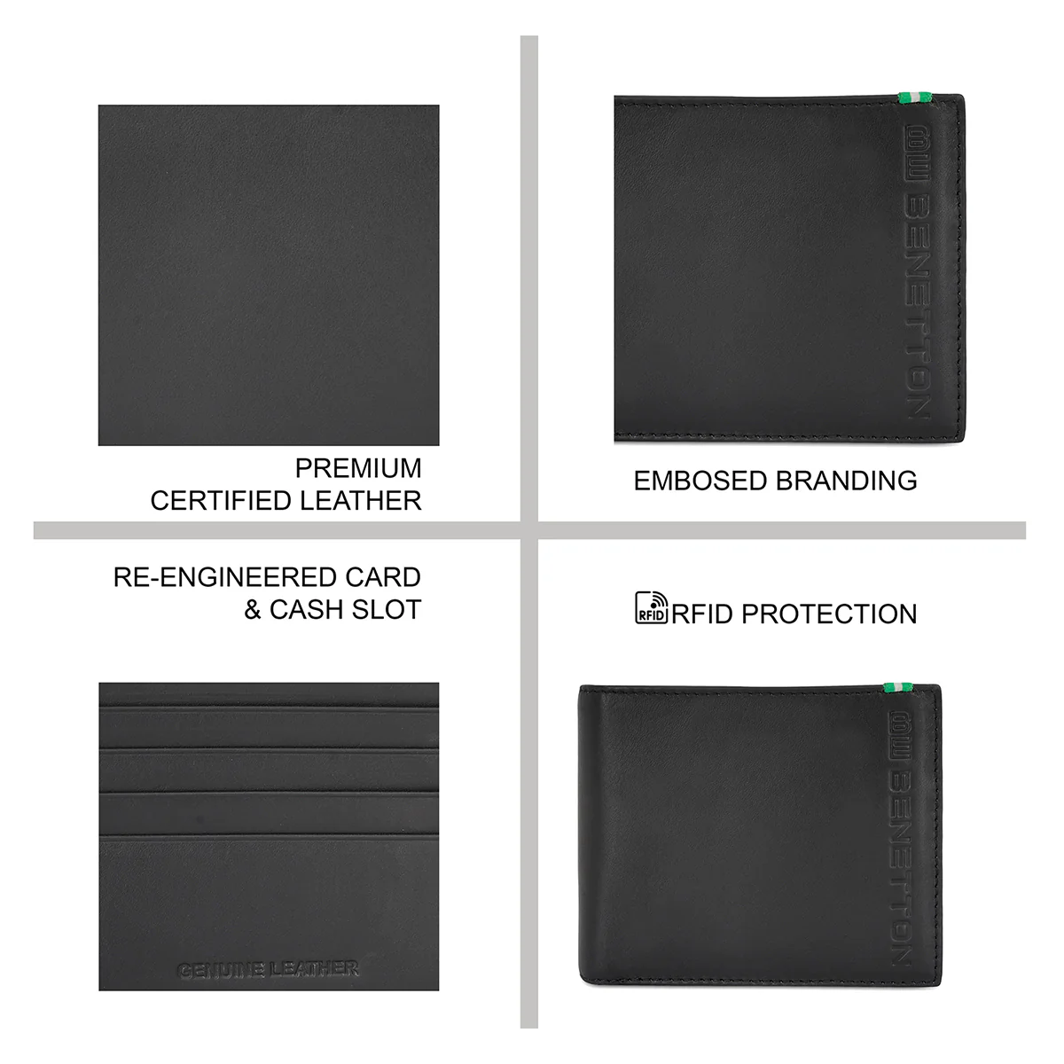 United Colors of Benetton Ridge Men's Global Coin Wallet - Image 4