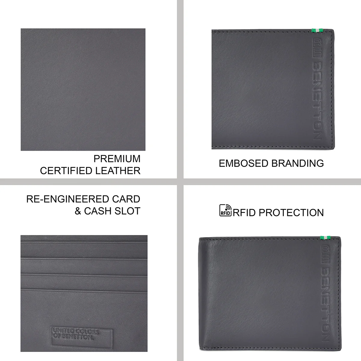 United Colors of Benetton Ridge Men's Passcase Wallet - Image 4
