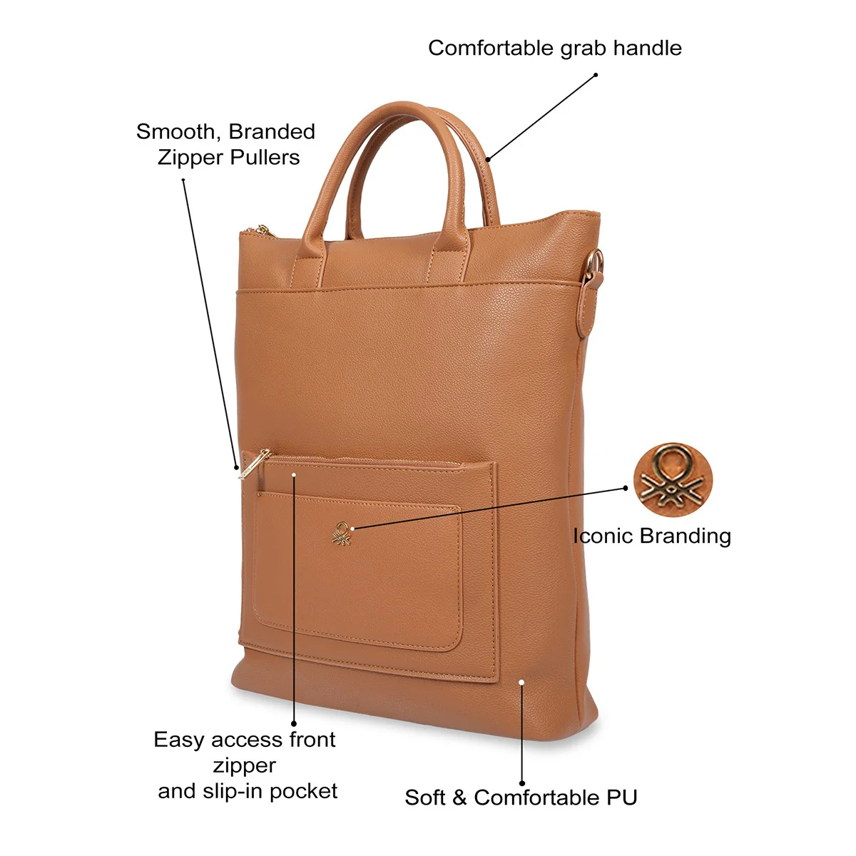 United Colors of Benetton Roberta Women's Tote Backpack - Image 3